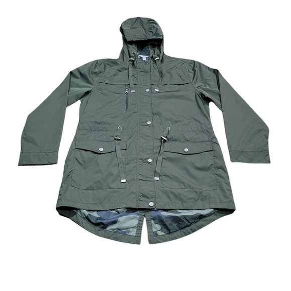 Time And Tru Women's Green Jacket Lightweight Wind Resistant Anorak 52469 (SZ M) - Picture 2 of 9